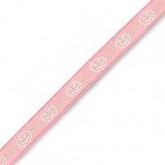 Schmuckband mit Tekst "Smiley" Pink-white